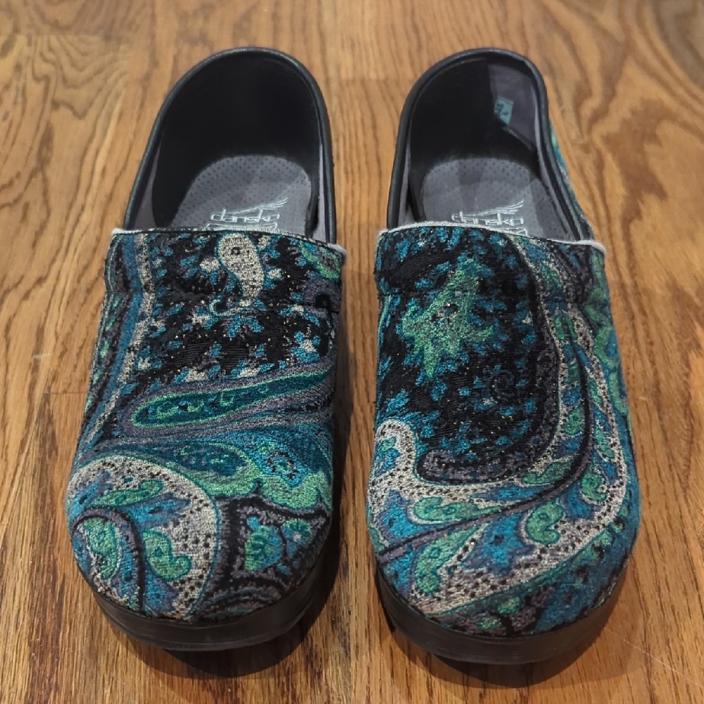 Dansko Paisley Patterned Clogs